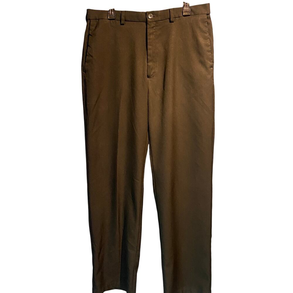 Haggar size 36x34 Cool Pro Pleated Mens black dress pants Work Business Casual